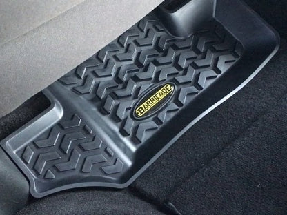 Barricade Front and Rear Floor Mats; Black (07-18 Jeep Wrangler JK 2-Door)