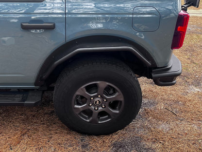 Barricade HD Tubular Fender Flares; Rear (21-25 Bronco 4-Door, Excluding Everglades, Heritage & Raptor)