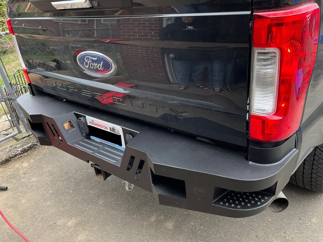 Barricade HD Rear Bumper; Textured Black (17-22 F-350 Super Duty)