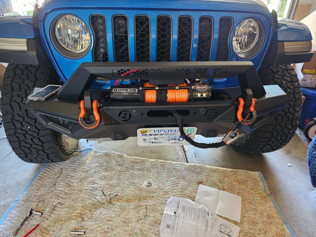 Barricade 9,500 lb. Winch with Synthetic Rope (Universal; Some Adaptation May Be Required)