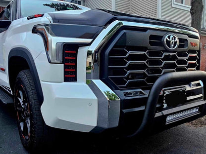 Barricade 3.50-Inch Bull Bar with Formed Skid Plate and LED Light Bar; Textured Black (22-25 Tundra, Excluding Hybrid)