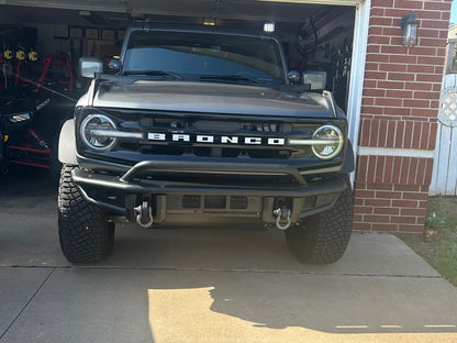 Barricade HD Tubular Front Bumper with LED Fog Lights (21-25 Bronco, Excluding Raptor)