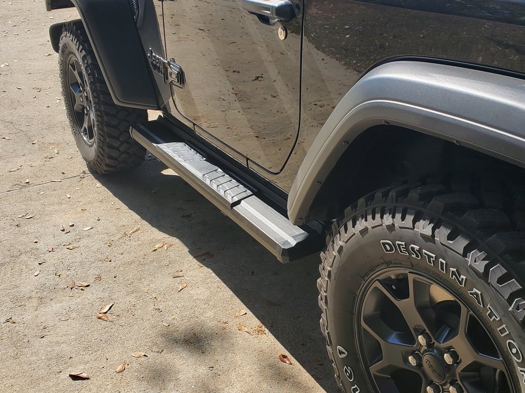Barricade S6 Running Boards; Textured Black (18-25 Jeep Wrangler JL 2-Door)