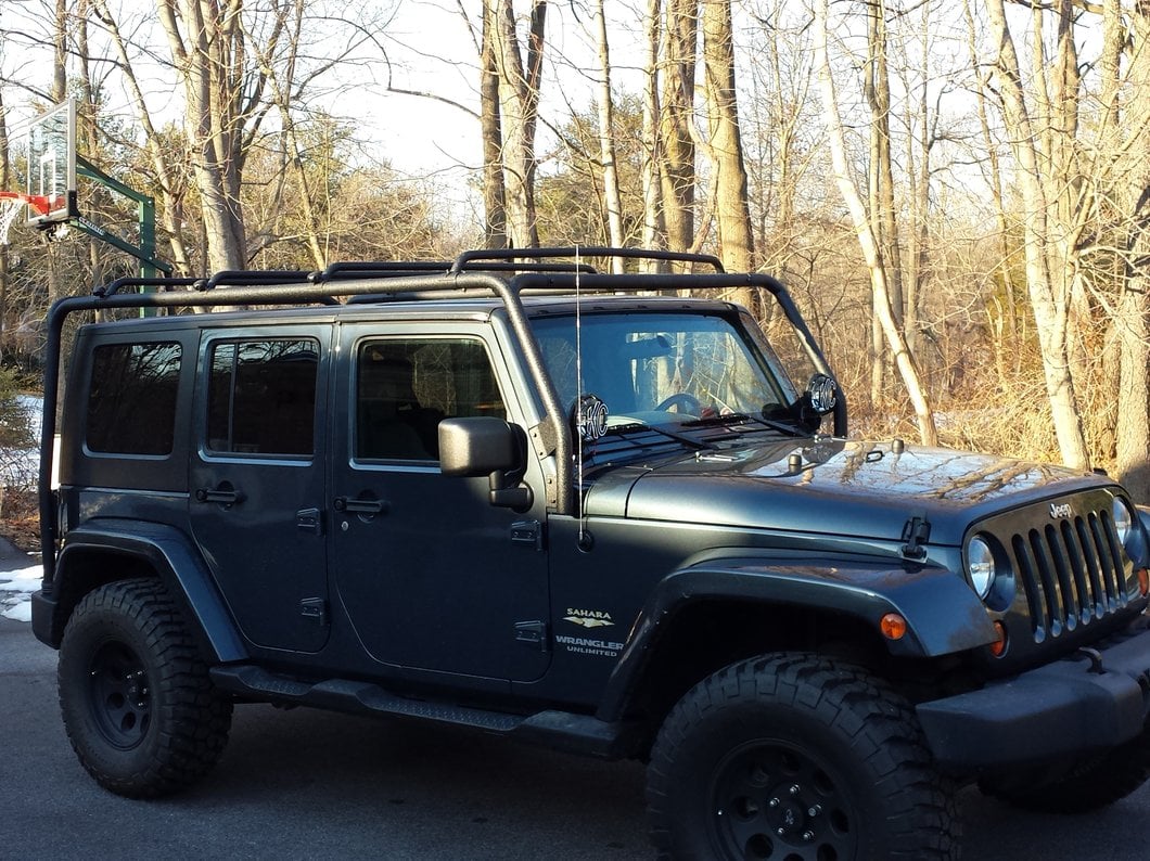Barricade Roof Rack; Textured Black (07-18 Jeep Wrangler JK 4-Door)