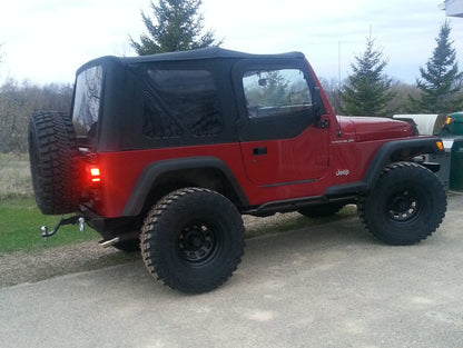 Barricade Replacement Soft Top with Tinted Windows for Half Doors w/ Door Skins; Black Diamond (97-06 Jeep Wrangler TJ)