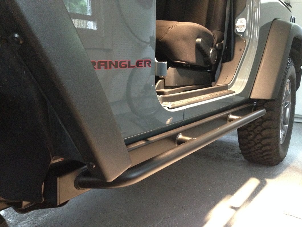Barricade Enhanced Rubi Rails; Textured Black (07-18 Jeep Wrangler JK 2-Door)