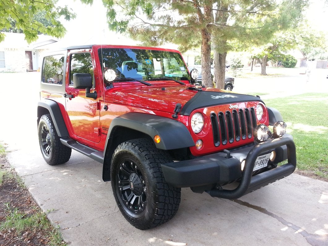 Barricade 3-Inch Bull Bar with Skid Plate; Textured Black (10-18 Jeep Wrangler JK)