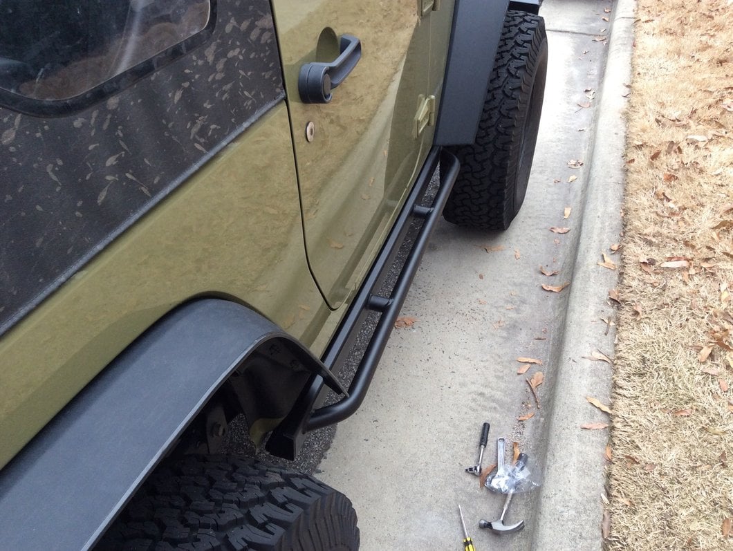 Barricade Enhanced Rubi Rails; Textured Black (07-18 Jeep Wrangler JK 2-Door)