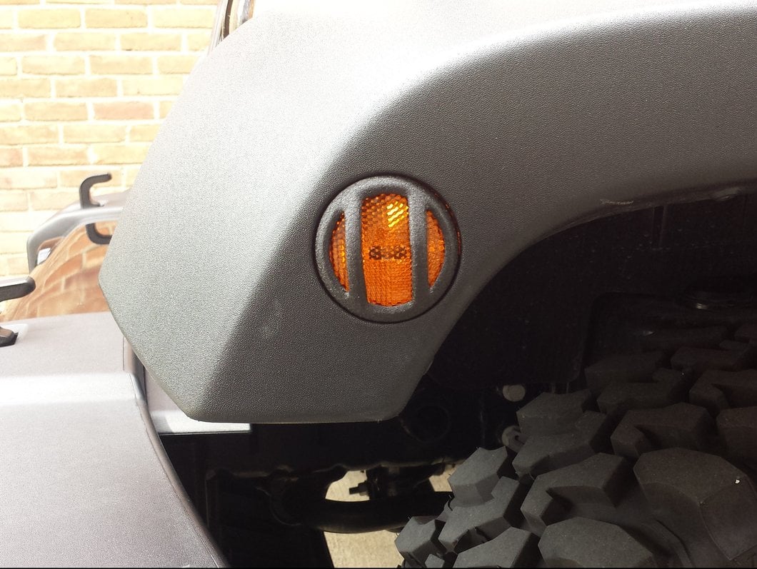 Barricade Side Marker Guard; Textured Black (07-18 Jeep Wrangler JK)