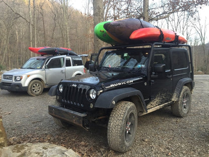 Barricade Roof Rack; Textured Black (07-18 Jeep Wrangler JK 2-Door)