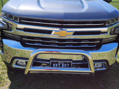 Barricade 3-Inch Bull Bar; Stainless Steel (19-25 Silverado 1500, Excluding ZR2)