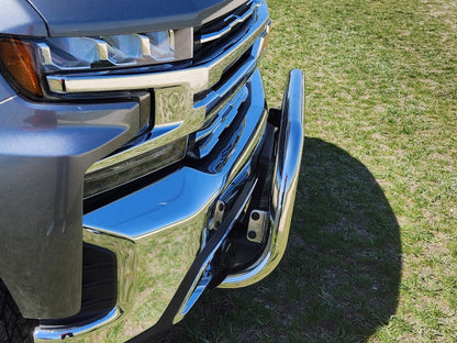 Barricade 3-Inch Bull Bar; Stainless Steel (19-25 Silverado 1500, Excluding ZR2)