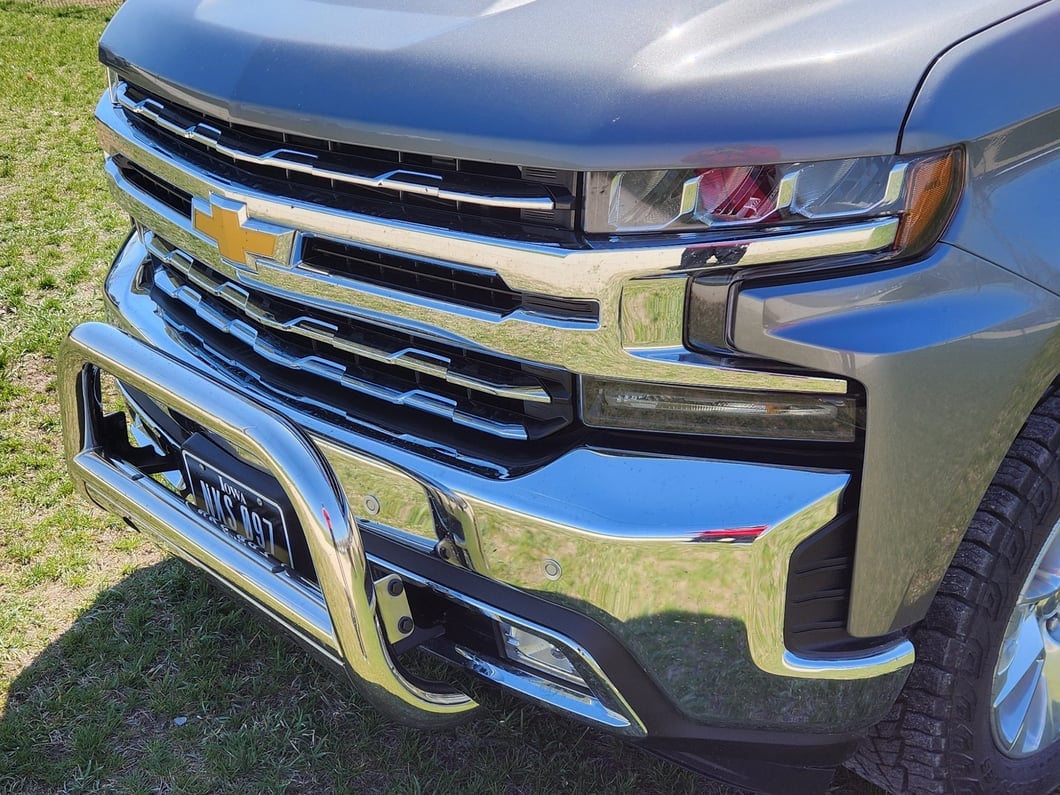 Barricade 3-Inch Bull Bar; Stainless Steel (19-25 Silverado 1500, Excluding ZR2)