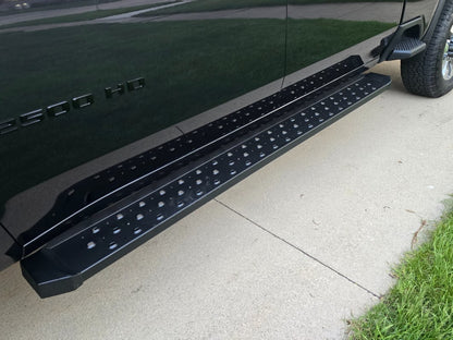 Barricade Rattler Running Boards; Black (20-25 Silverado 2500 HD Crew Cab)