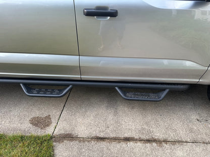 Barricade Tubular Drop Steps; Fine Textured Black Finish (15-25 F-150 SuperCrew)