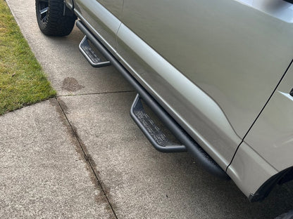 Barricade Tubular Drop Steps; Fine Textured Black Finish (15-25 F-150 SuperCrew)