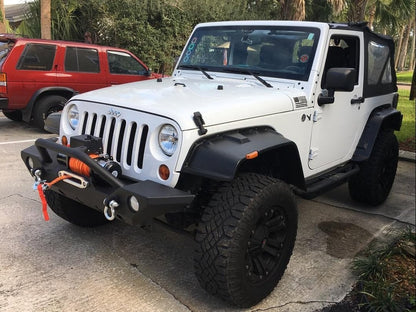 Barricade Trail Force HD Front Bumper with 9,500 lb. Winch (07-18 Jeep Wrangler JK)