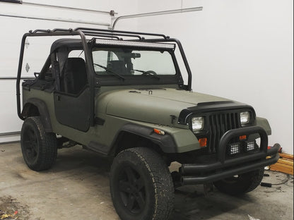 Barricade Roof Rack; Textured Black (87-95 Jeep Wrangler YJ)