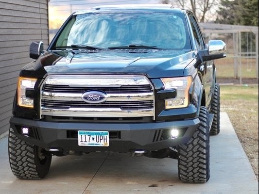 Barricade Extreme HD Front Bumper with LED Fog Lights (15-17 F-150, Excluding Raptor)