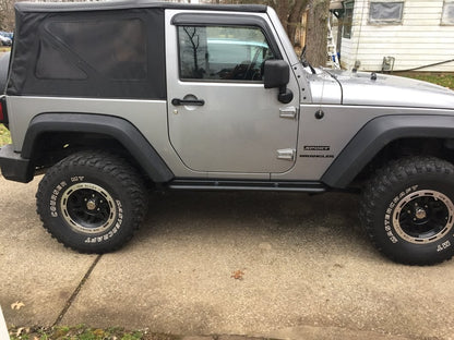 Barricade Enhanced Rubi Rails; Textured Black (07-18 Jeep Wrangler JK 2-Door)