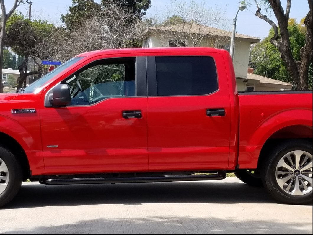 Barricade 3-Inch 90 Degree Bent End Side Step Bars; Black (15-25 F-150)