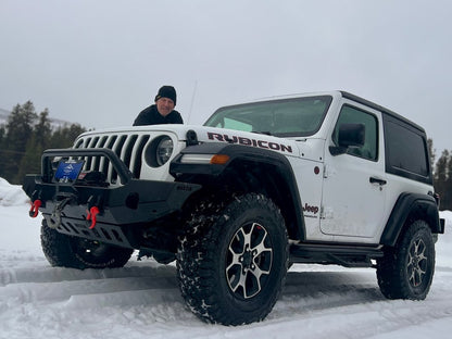 Barricade Tubular Drop Steps; Fine Textured Black (18-25 Jeep Wrangler JL 2-Door)