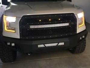 Barricade Extreme HD Front Bumper with LED Light Bar, Fog and Spot Lights (15-17 F-150, Excluding Raptor)