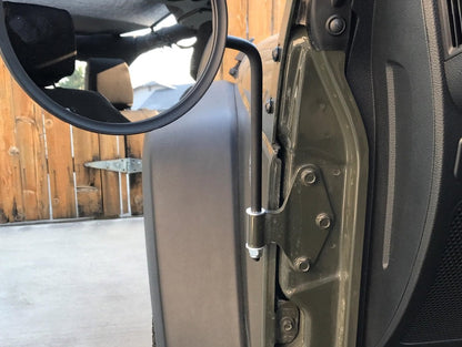 Barricade Round Adventure Mirrors; Textured Black (66-25 Jeep CJ5, CJ7, Wrangler YJ, TJ, JK & JL)
