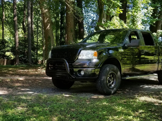 Barricade 3-Inch Bull Bar with Skid Plate; Gloss Black (04-25 F-150, Excluding EcoBoost & Raptor)