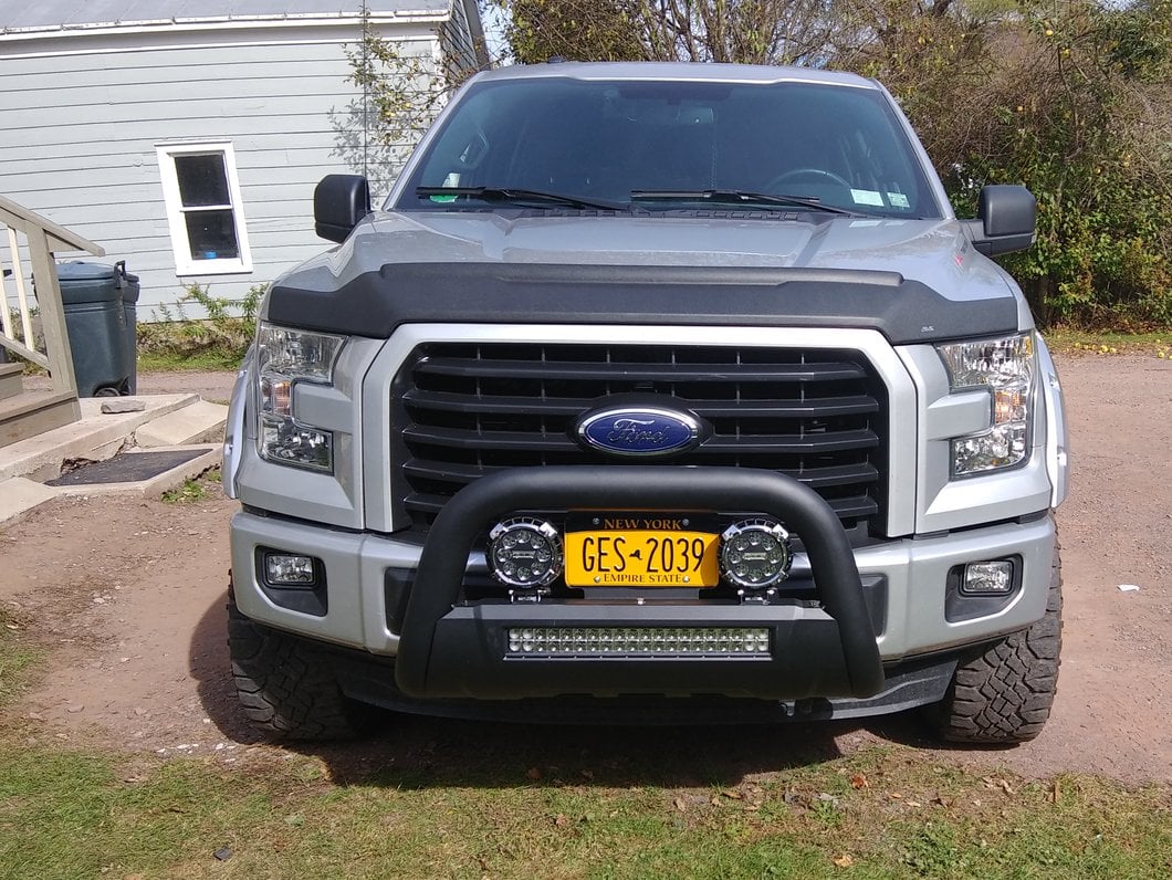 Barricade HD Bull Bar with Skid Plate and 20-Inch Dual-Row LED Light Bar; Textured Black (04-25 F-150, Excluding Raptor)