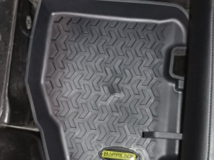 Barricade Rear Floor Mats; Black (97-06 Jeep Wrangler TJ)