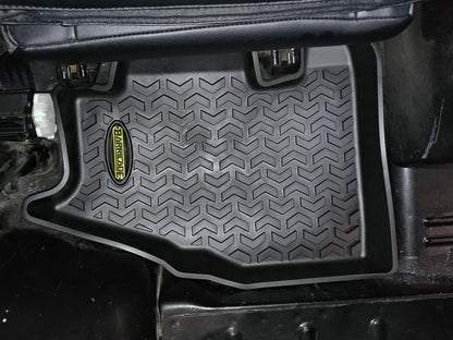 Barricade Rear Floor Mats; Black (97-06 Jeep Wrangler TJ)