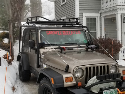 Barricade Roof Rack Basket; Textured Black (87-06 Jeep Wrangler YJ & TJ)