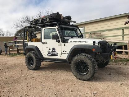 Barricade Roof Rack Basket; Textured Black (07-25 Jeep Wrangler JK & JL)