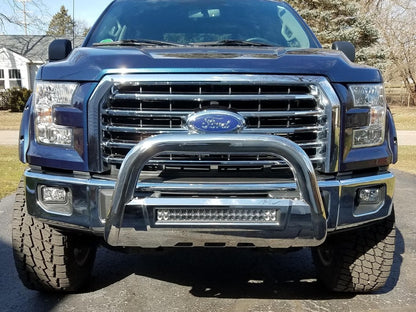 Barricade HD Bull Bar with Skid Plate and 20-Inch LED Dual-Row LED Light Bar; Polished SS (04-25 F-150, Excluding Raptor)