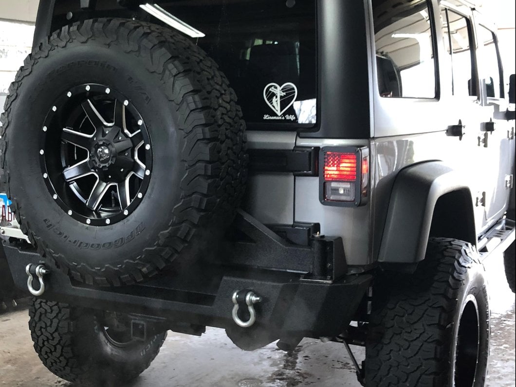 Barricade Extreme HD Rear Bumper with Tire Carrier (07-18 Jeep Wrangler JK)