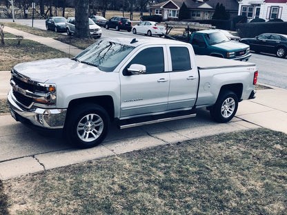 Barricade T4 Side Step Bars; Rocker Mount; Stainless Steel (14-18 Silverado 1500 Double Cab, Crew Cab)