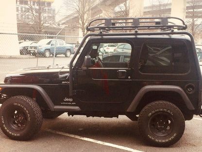 Barricade Roof Rack Basket; Textured Black (87-06 Jeep Wrangler YJ & TJ)