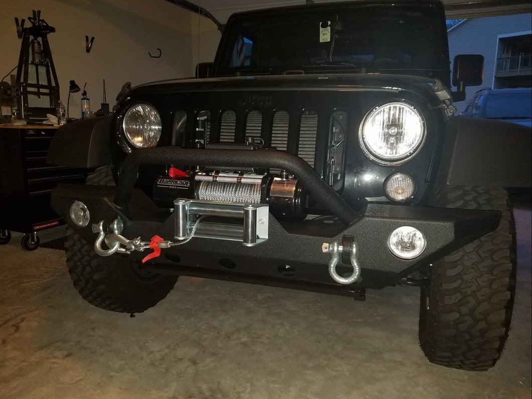 Barricade Trail Force HD Front Bumper with 9,500 lb. Winch (07-18 Jeep Wrangler JK)