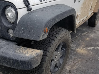Barricade Side Marker Guard; Textured Black (07-18 Jeep Wrangler JK)