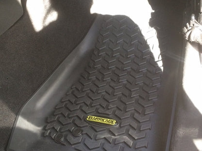 Barricade Front Floor Mats; Black (07-18 Jeep Wrangler JK)