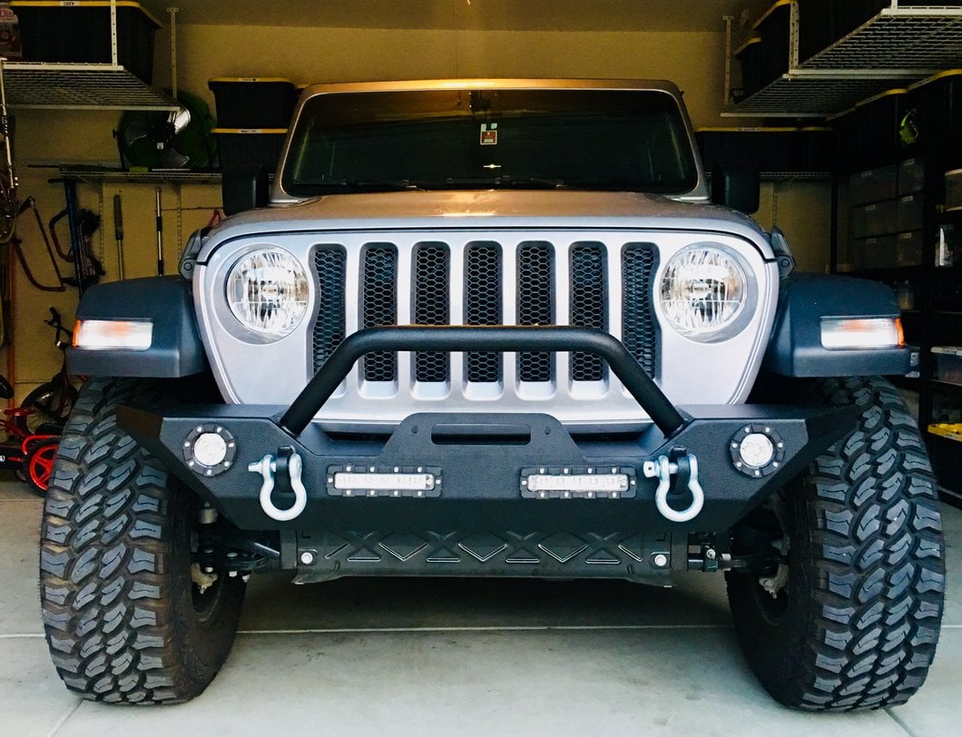 Barricade Trail Force HD Front Bumper with LED Lights (18-25 Jeep Wrangler JL w/ Factory Halogen Fog Lights)