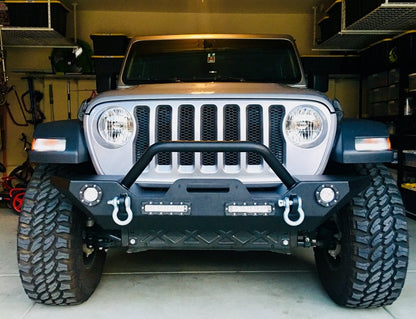 Barricade Trail Force HD Front Bumper with LED Lights (18-25 Jeep Wrangler JL w/ Factory Halogen Fog Lights)