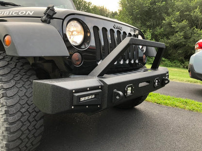 Barricade Vision Series Front Bumper with LED Fog Lights, Work Lights and 20-Inch LED Light Bar (07-18 Jeep Wrangler JK)