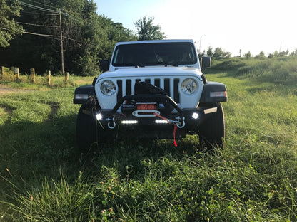 Barricade Trail Force HD Front Bumper with LED Lights and 9,500 lb. Winch (18-25 Jeep Wrangler JL)