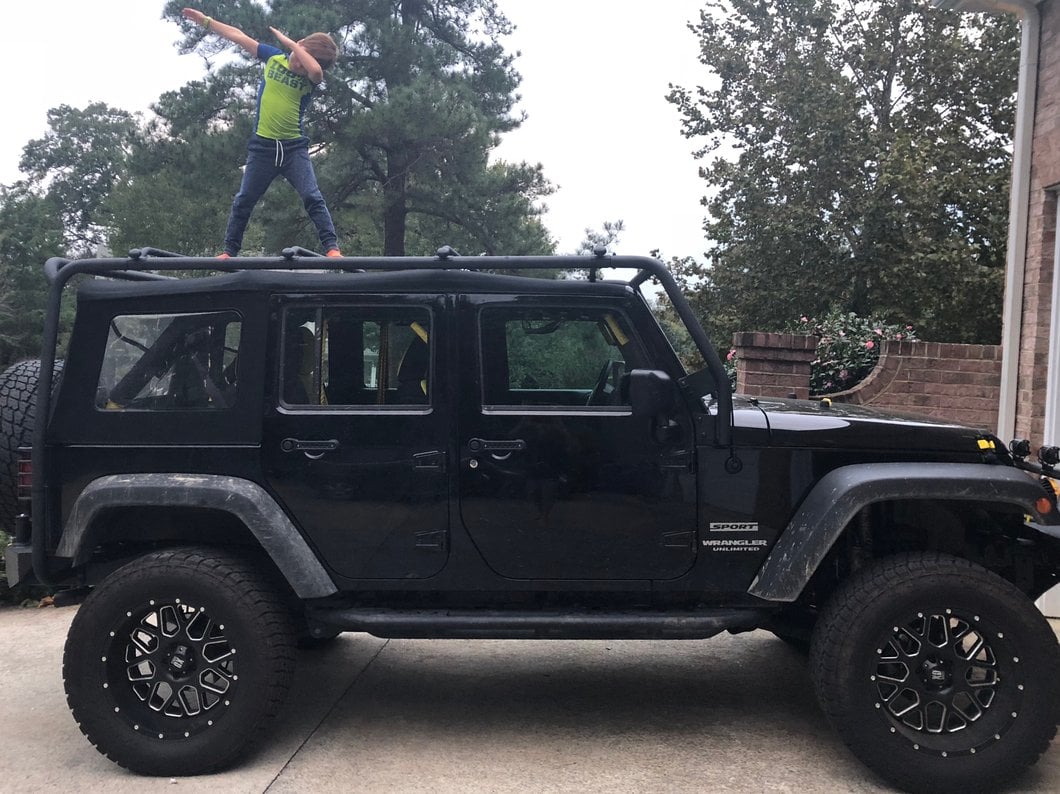 Barricade Roof Rack; Textured Black (07-18 Jeep Wrangler JK 4-Door)