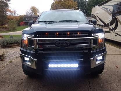 Barricade XHD Bull Bar with Dual Row LED Light Bar; Black (04-25 F-150, Excluding Raptor)