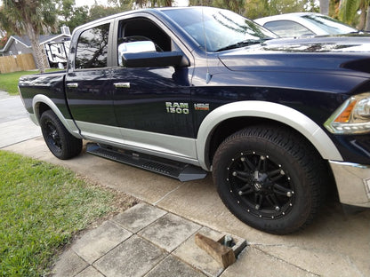 Barricade HD Steel Running Boards; Black (09-18 RAM 1500 Crew Cab)