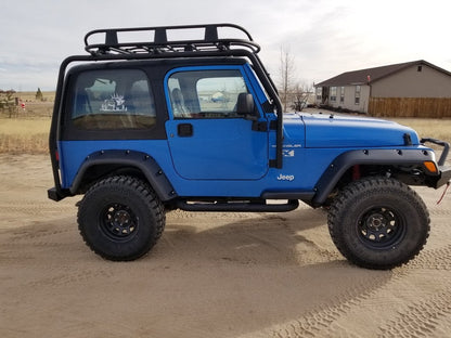 Barricade Roof Rack Basket; Textured Black (87-06 Jeep Wrangler YJ & TJ)