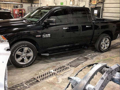 Barricade HD Steel Running Boards; Black (09-18 RAM 1500 Crew Cab)